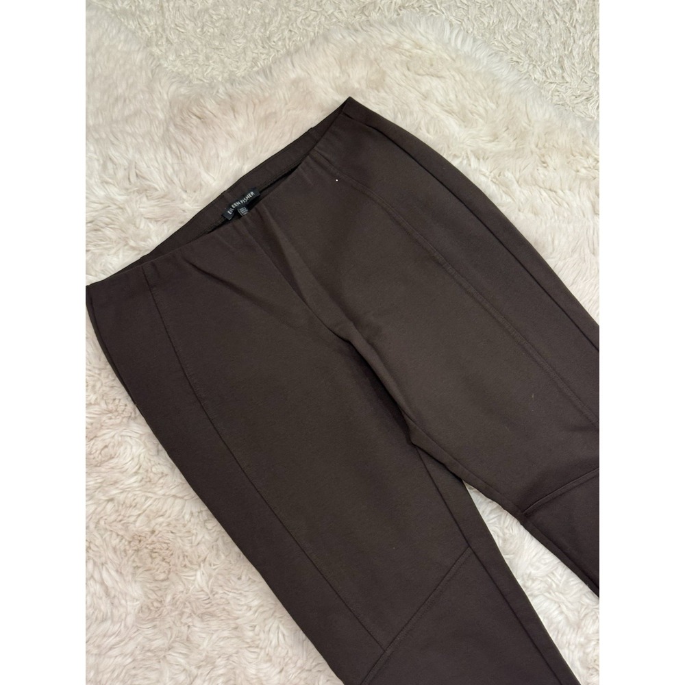 Eileen Fisher Women's Solid Brown Pull-On Trousers Pants Size XS